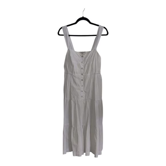 Madewell White Button-Front Maxi Dress Sundress Size 6 - Picture 5 of 12